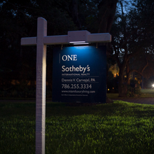 Load image into Gallery viewer, Real Estate Sign Light on Sotheby"s Sign