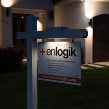 Load image into Gallery viewer, Real Estate Sign Light lighting up a white sign
